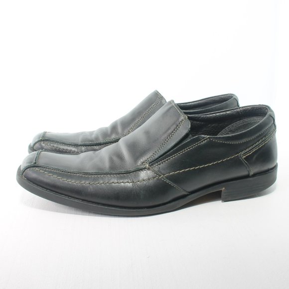 BOTTESINI Square Toe Men\'s Black Leather Loafer Size 10M main image 6